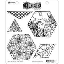 Cling Rubber Stamp Set - Dylusions / Quilt as You Go